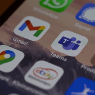 Close up view of apps on smartphone